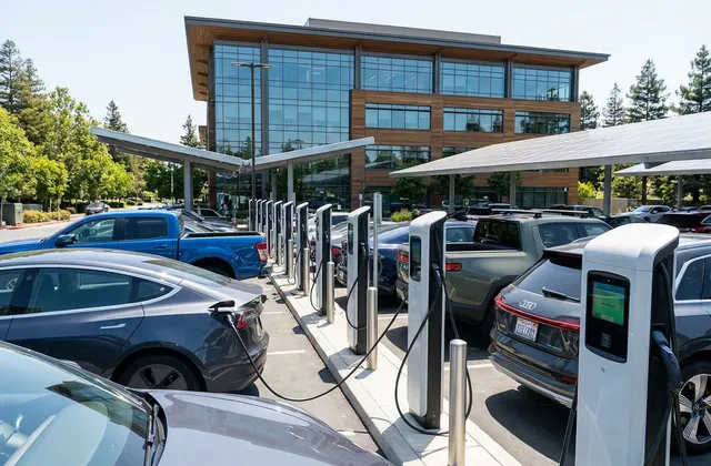 Bornes de recharge pour flotte de véhicules électriques d'entreprise